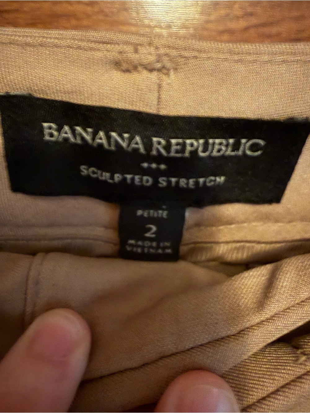 Banana Republic Sculpted Stretch Pants in Light Khaki - Picture 2 of 4